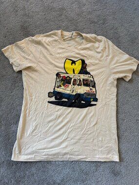 Wu-Tang C.R.E.A.M. Ice Cream Truck Graphic T-Shirt XL Cream